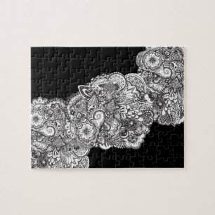 challenging black and white jigsaw puzzle