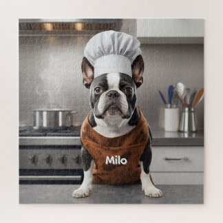 Challenging Boston Terrier Personalised Jigsaw Puzzle