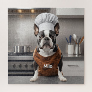 Challenging Boston Terrier Personalized Jigsaw Puzzle