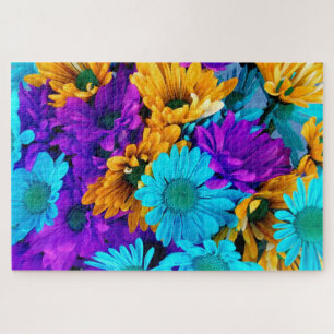 Challenging Colourful Daisy Bouquet Jigsaw Puzzle