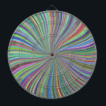 Challenging Colourful Ribbon Swirl Optical Illusio Dartboard<br><div class="desc">It's like hundreds of different coloured ribbons being pulled together. You could say life is like a box of crayons. This art shows that you never know what you are going to get when you decide to use every colour imaginable. The colours are randomly mixed together, so even though every...</div>