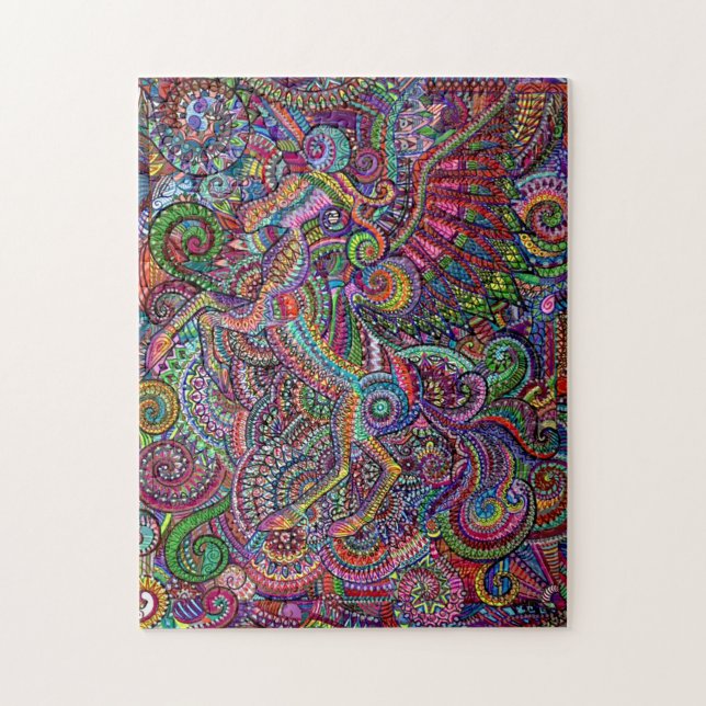 Challenging Jigsaw Unicorn Mandala Artwork Puzzle (Vertical)