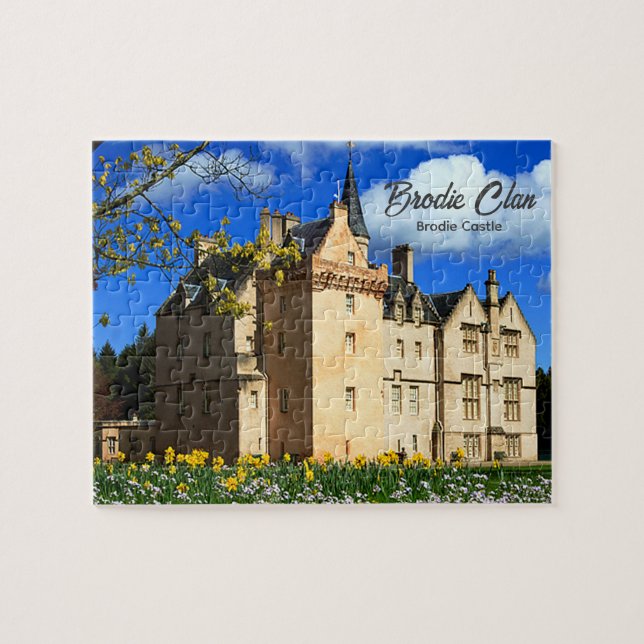 Challenging Scottish Brodie Clan's Castle Photo Jigsaw Puzzle (Horizontal)