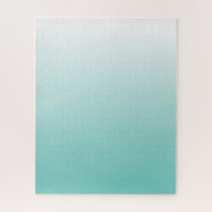 Challenging Teal Gradient Ombre Jigsaw Puzzle