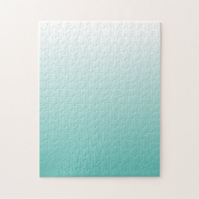 Challenging Teal Gradient Ombre Jigsaw Puzzle (Vertical)
