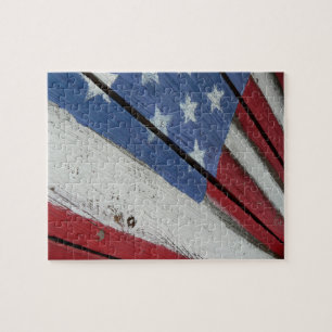 Challenging Wooden American Flag Puzzle