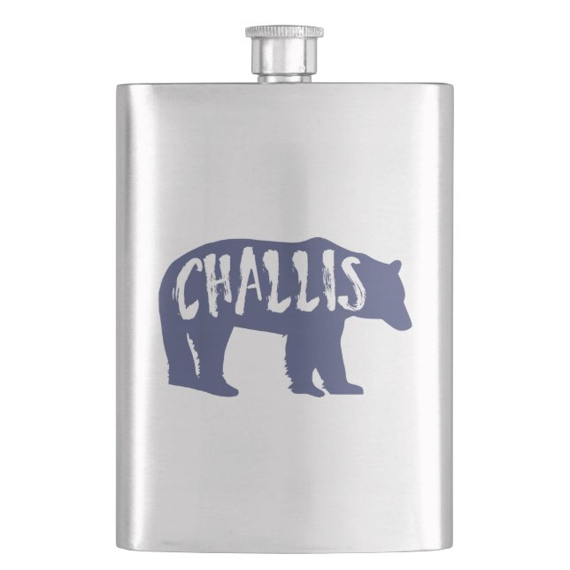 Challis Idaho Bear Hip Flask (Front)