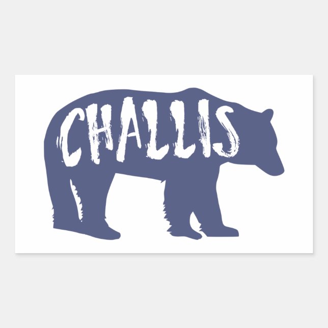 Challis Idaho Bear Rectangular Sticker (Front)