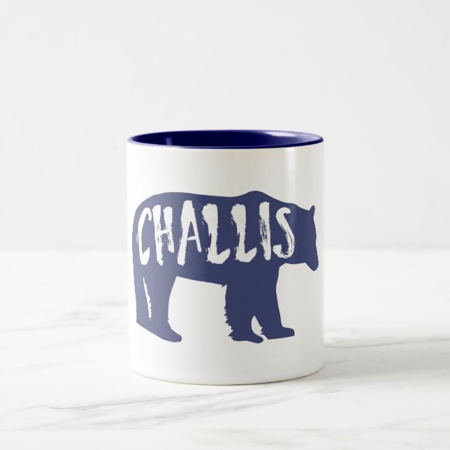 Challis Idaho Bear Two-Tone Coffee Mug (Center)