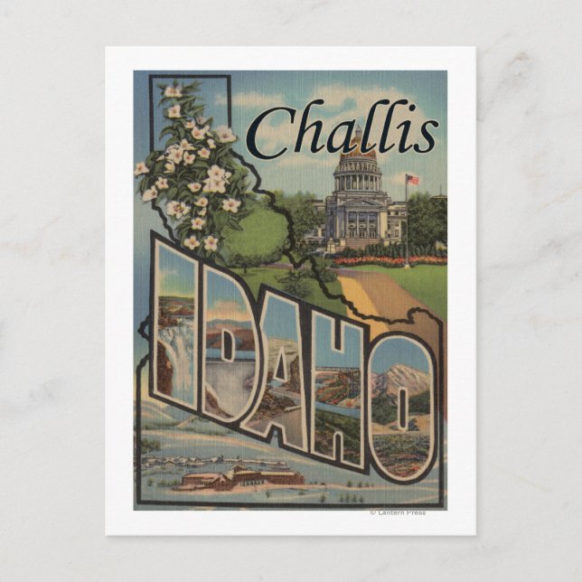 Challis, Idaho - Large Letter Scenes Postcard (Front)