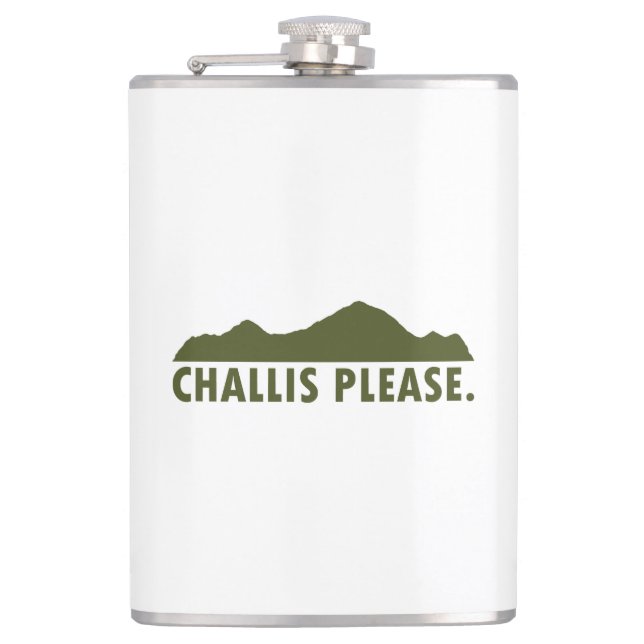 Challis Idaho Please Hip Flask (Front)
