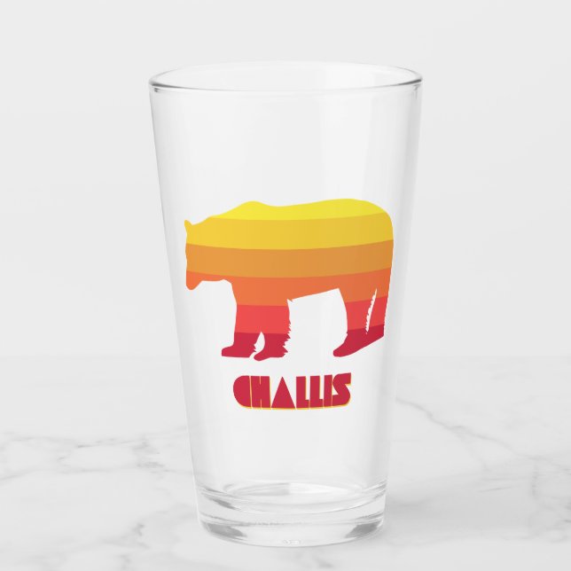 Challis Idaho Rainbow Bear Glass (Front)