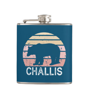 Challis Idaho Retro Bear Hip Flask