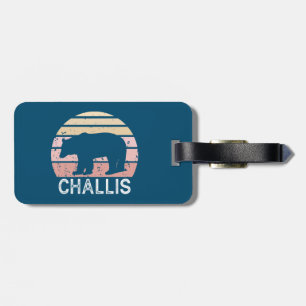 Challis Idaho Retro Bear Luggage Tag