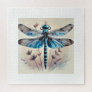 Chalybeothemis dragonfly 230924IREF205 - Watercolo Jigsaw Puzzle