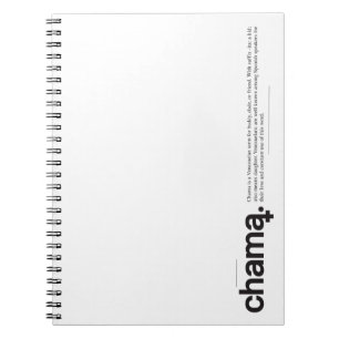Chama Black and White Notebook