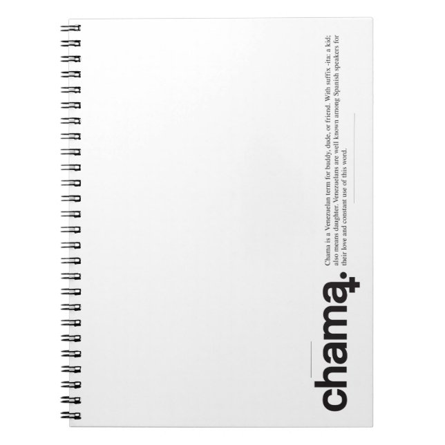 Chama Black and White Notebook (Front)