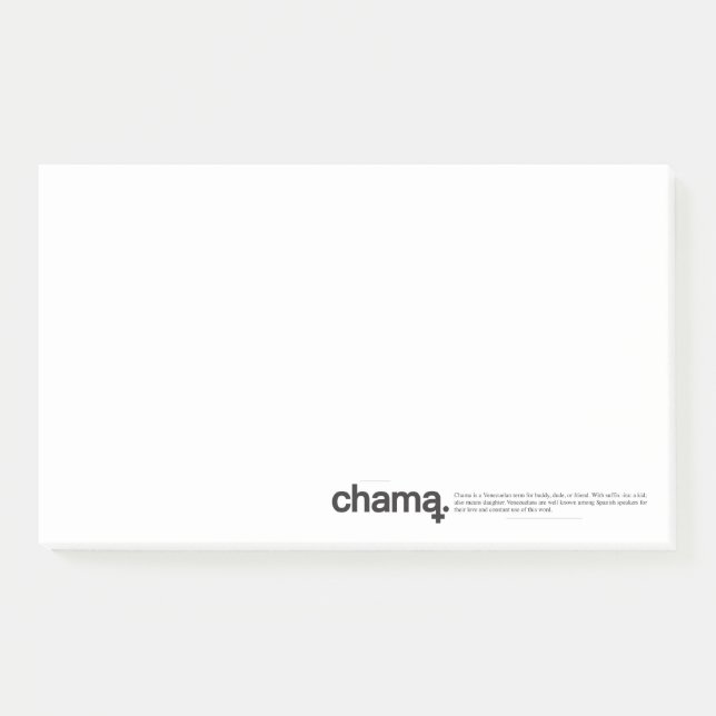 Chama Black and White Post-it Notes (Front)