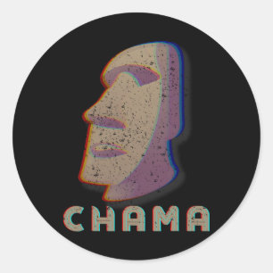 Chama Fighter Mma Fan Jjb Boxing Muay Thai Kickbox Classic Round Sticker