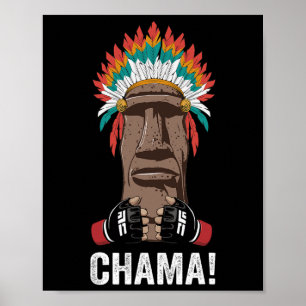 Chama Fighter Mma Fan Jjb Boxing Muay Thai Kickbox Poster
