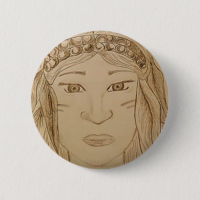 chamana sheet 6 cm round badge (Front)