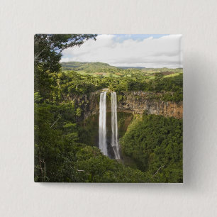 Chamarel Waterfall-highest on Mauritius, over 2 15 Cm Square Badge
