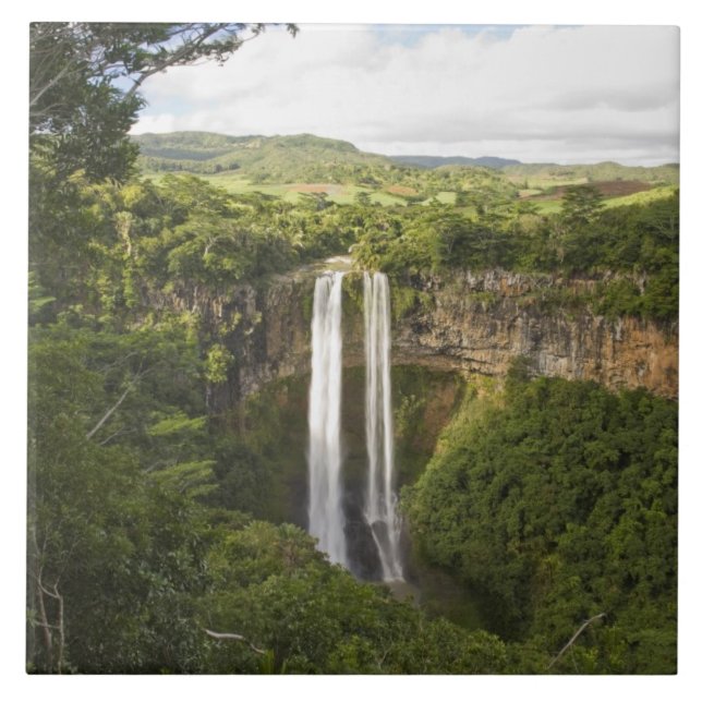 Chamarel Waterfall-highest on Mauritius, over 2 Tile (Front)