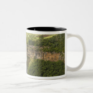 Chamarel Waterfall-highest on Mauritius, over 2 Two-Tone Coffee Mug