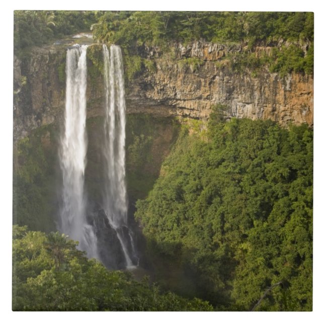 Chamarel Waterfall-highest on Mauritius, over Ceramic Tile (Front)