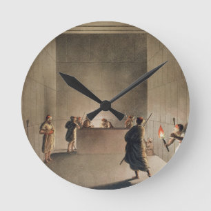 Chamber and Sarcophagus in the Great Pyramid of Gi Round Clock