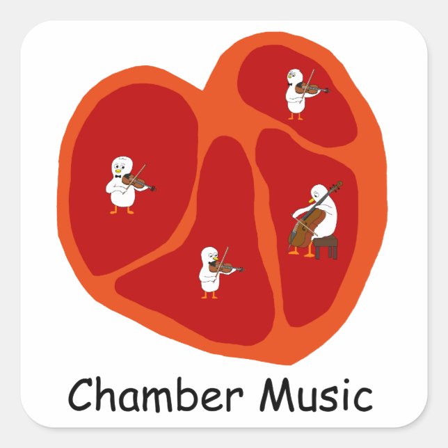 chamber music square sticker (Front)