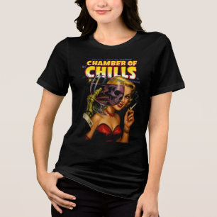 Chamber of Chills Vintage Horror Comic Women’s Tri-Blend Shirt