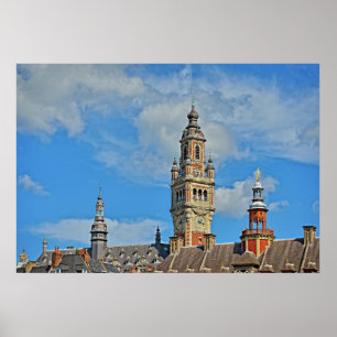 Chamber of Commerce of city Lille, France Poster