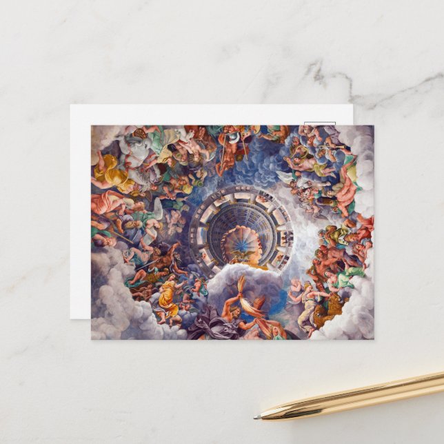 Chamber of the Giants by Giulio Romano Holiday Postcard (Front/Back In Situ)