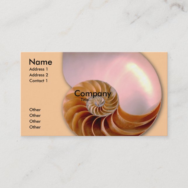 Chambered Nautilus Business Card (Front)