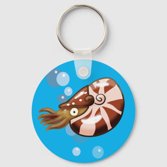 Chambered Nautilus Key Ring (Front)