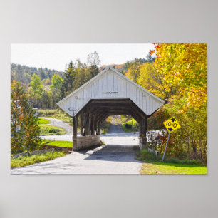 Chamberlin Mill Covered Bridge, Lyndon, Vermont Poster