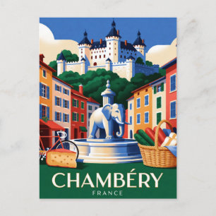 Chambéry France Alpine City Travel Postcard