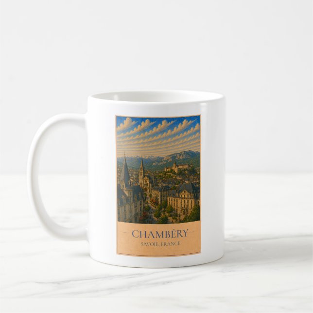 Chambéry, France – Vintage Travel Mug (Left)