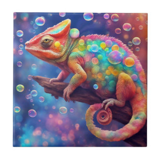 Chameleon 2 bubbles ceramic tile