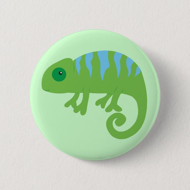 Chameleon 6 Cm Round Badge (Front)