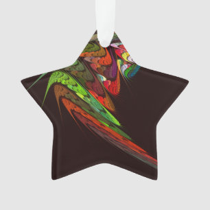 Chameleon Abstract Art Acrylic Star Ornament
