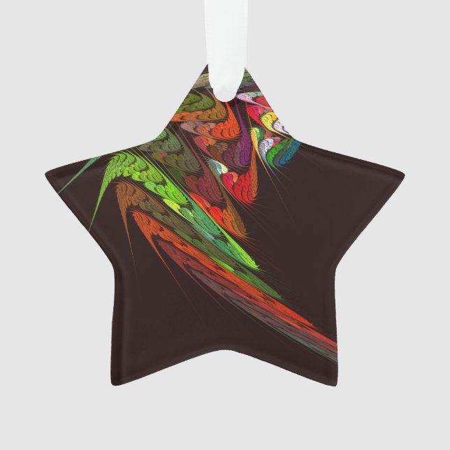 Chameleon Abstract Art Acrylic Star Ornament (Front)