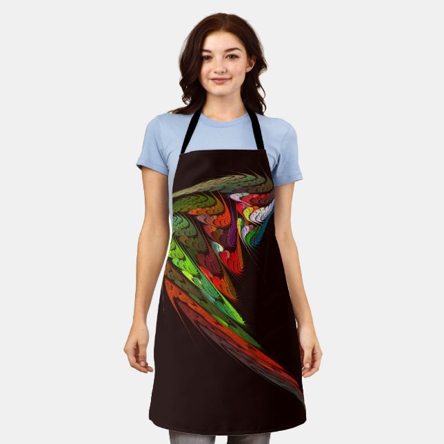Chameleon Abstract Art Apron (Worn)