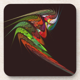 Chameleon Abstract Art Cork Coaster