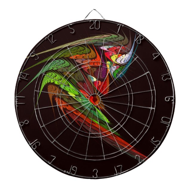 Chameleon Abstract Art Dartboard (Front)