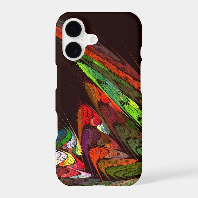 Chameleon Abstract Art Glossy iPhone Case (Back)