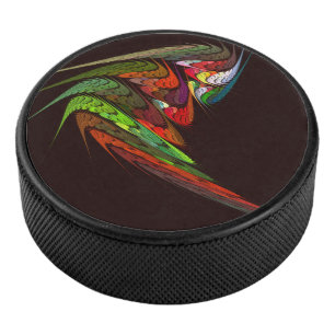 Chameleon Abstract Art Hockey Puck