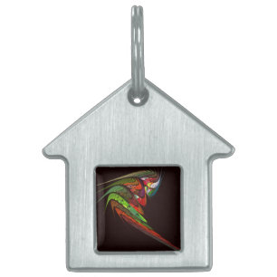 Chameleon Abstract Art House Pet Name Tag