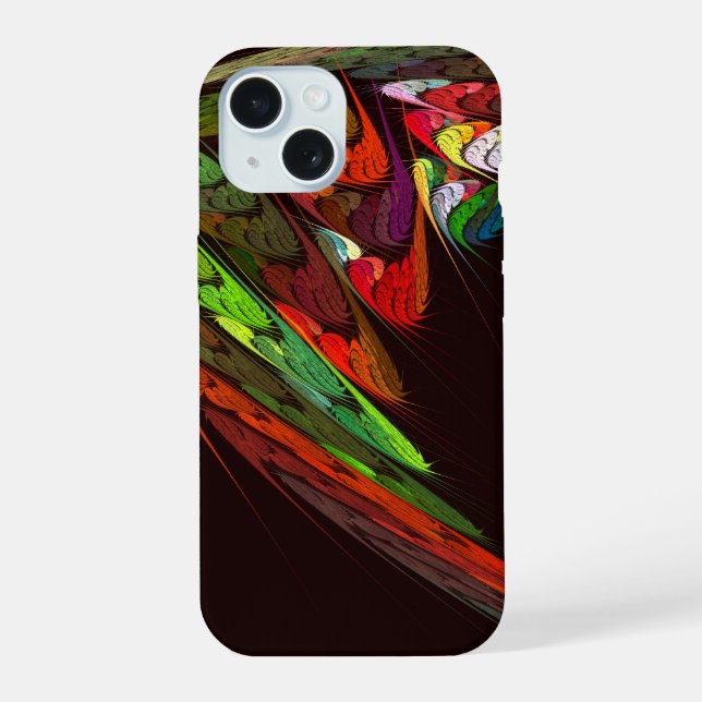 Chameleon Abstract Art iPhone 15 Case (Back)